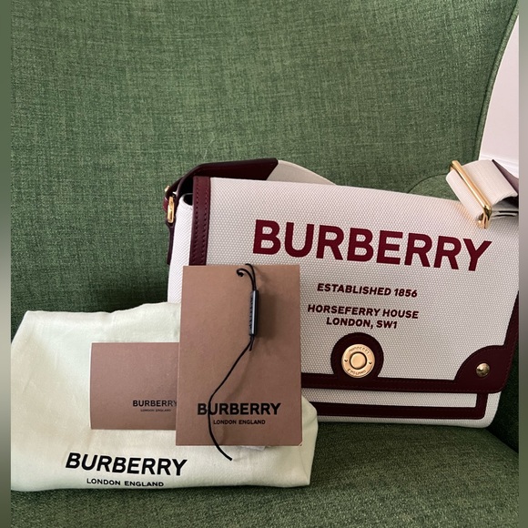 Burberry Note crossbody red leather flap bag - Picture 3 of 7